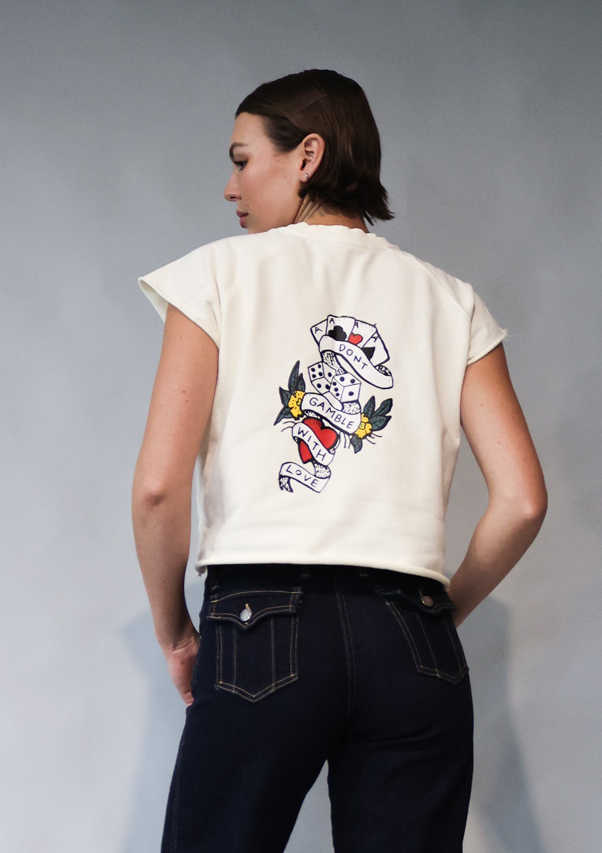 Ace of Spade Cropped Raglan Sweat