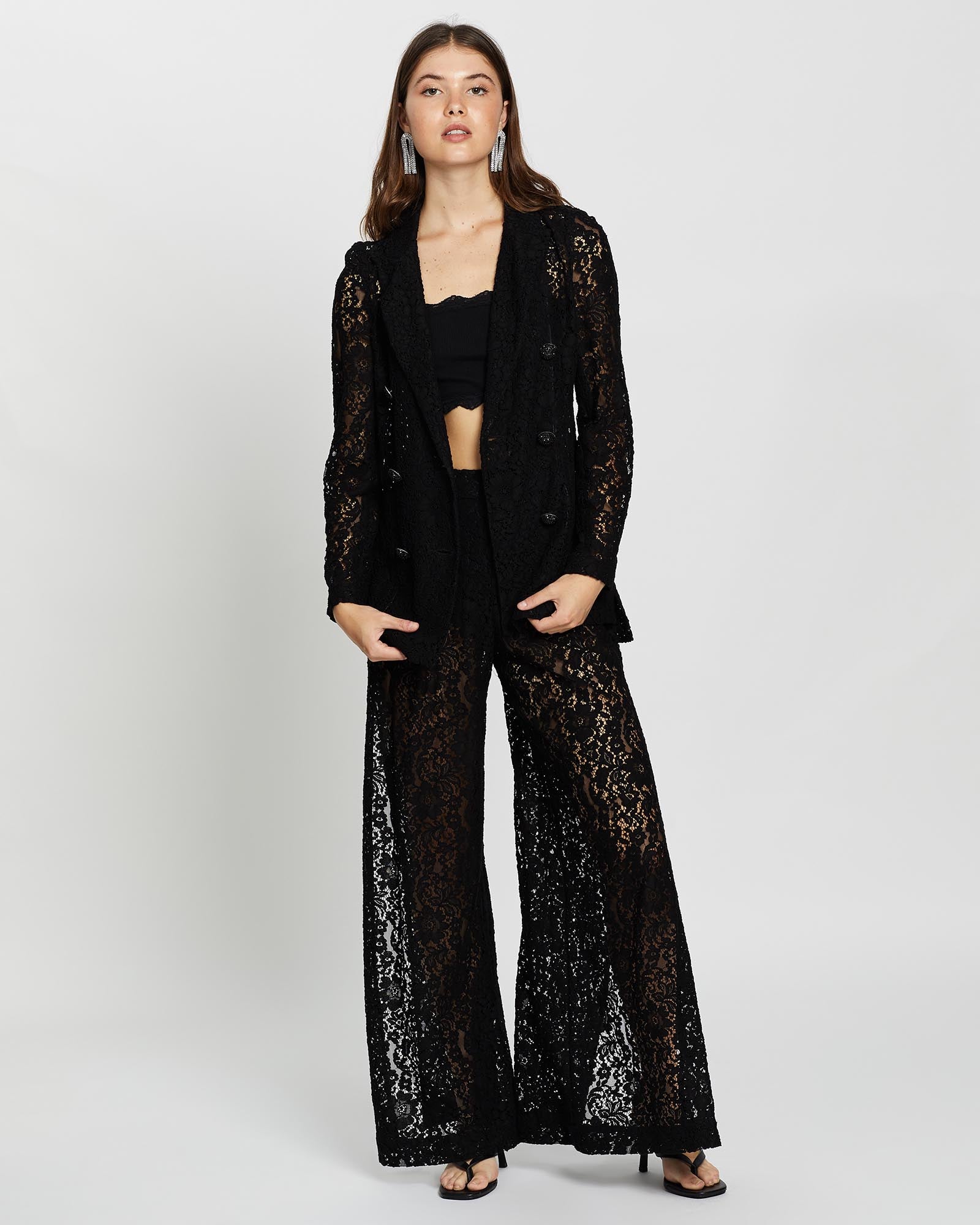 Chrissy Lace Pants - Black