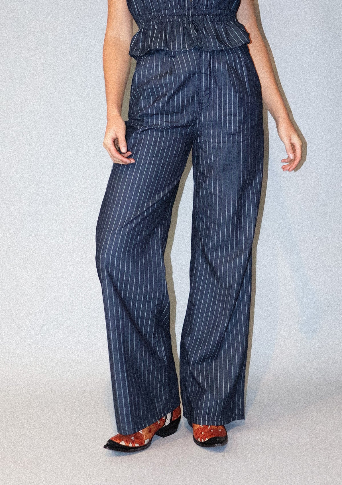Christy Pinstripe Denim Pant