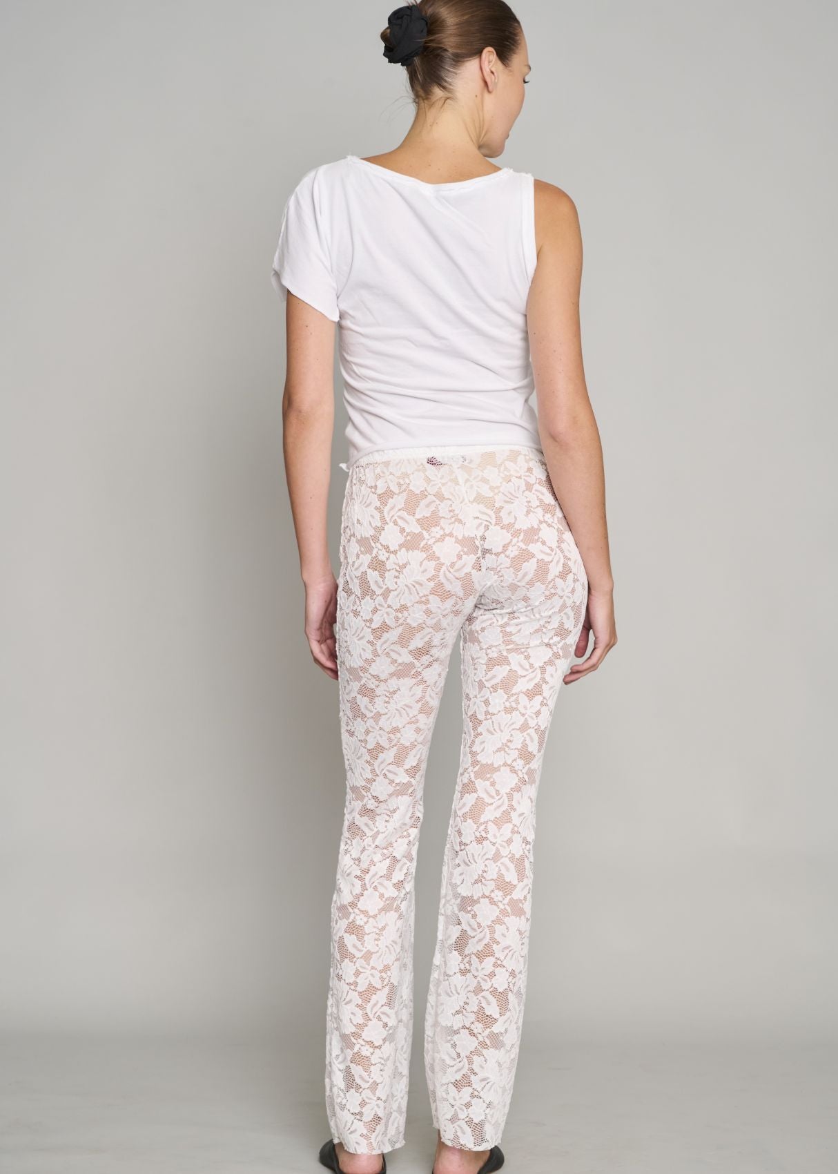 Courtney Lace Pant - White