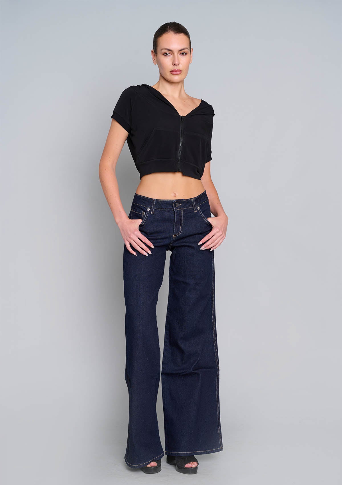 Bob Super Wide Jean - Dark Ink Wash