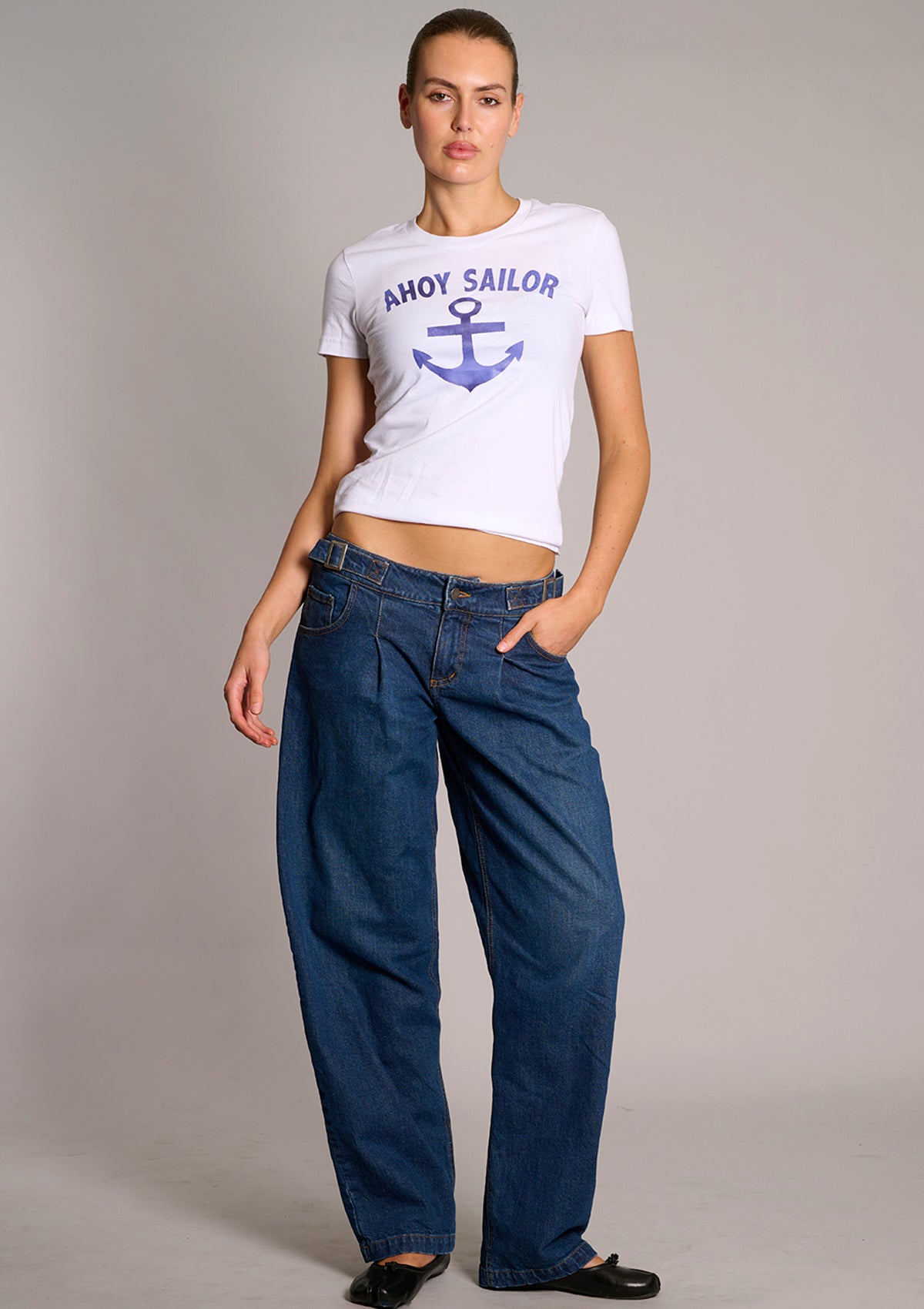 Margot Tee - Ahoy Sailor White