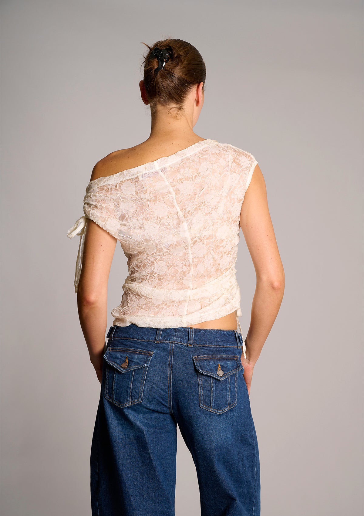 Mischa Ivory Burnout Top