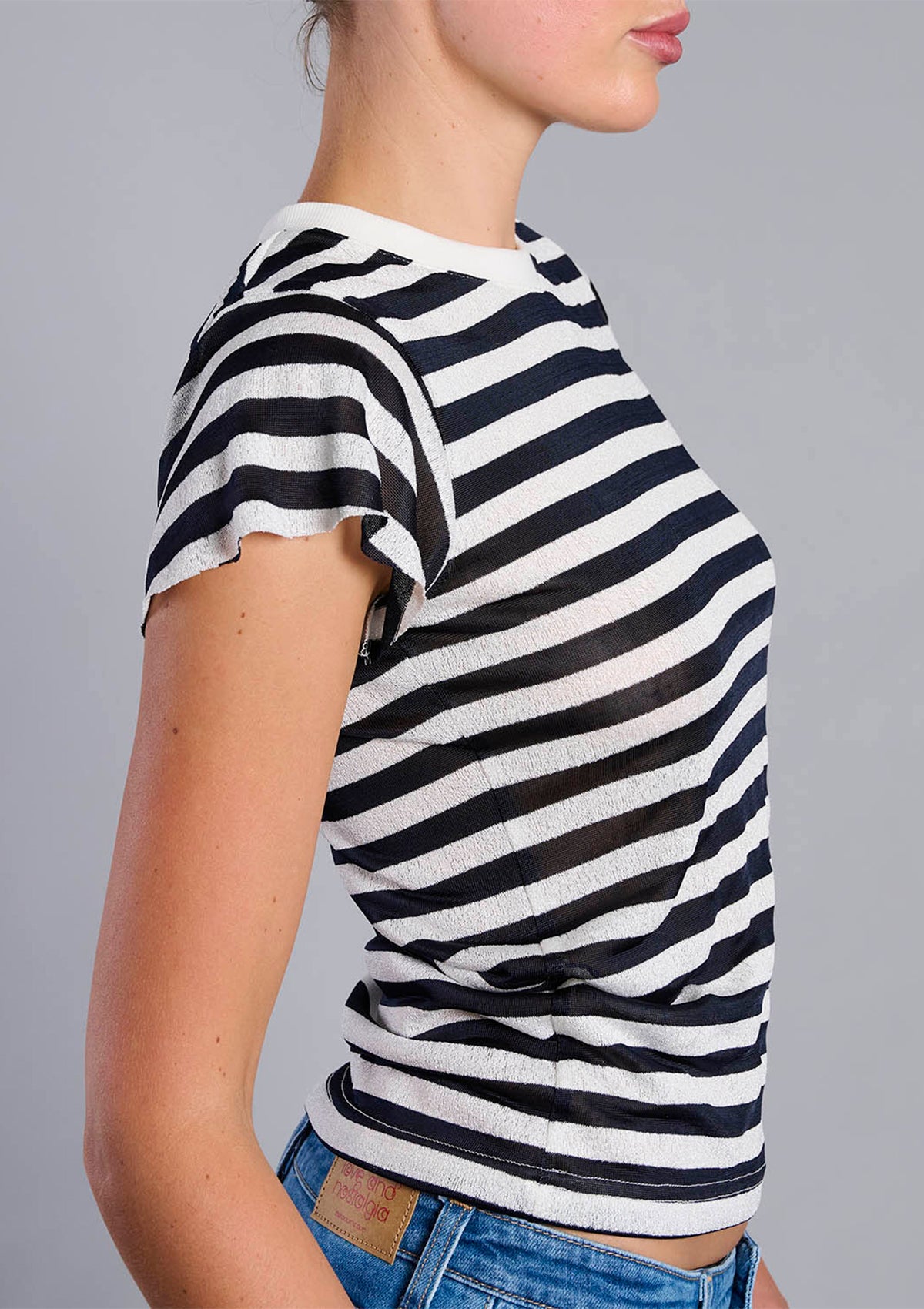 Johnny Navy Stripe Top