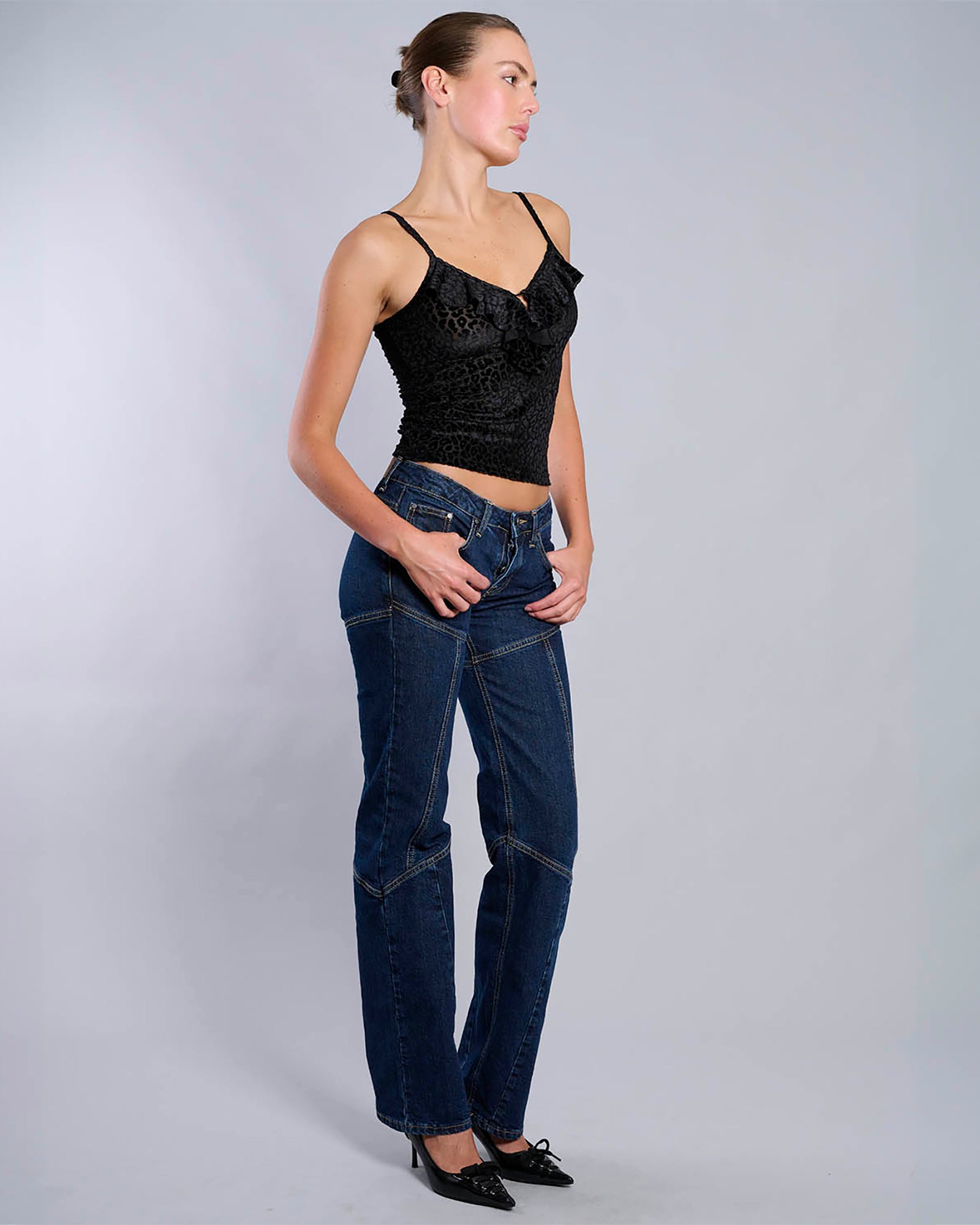 Georgia Ruffle Burnout Cami