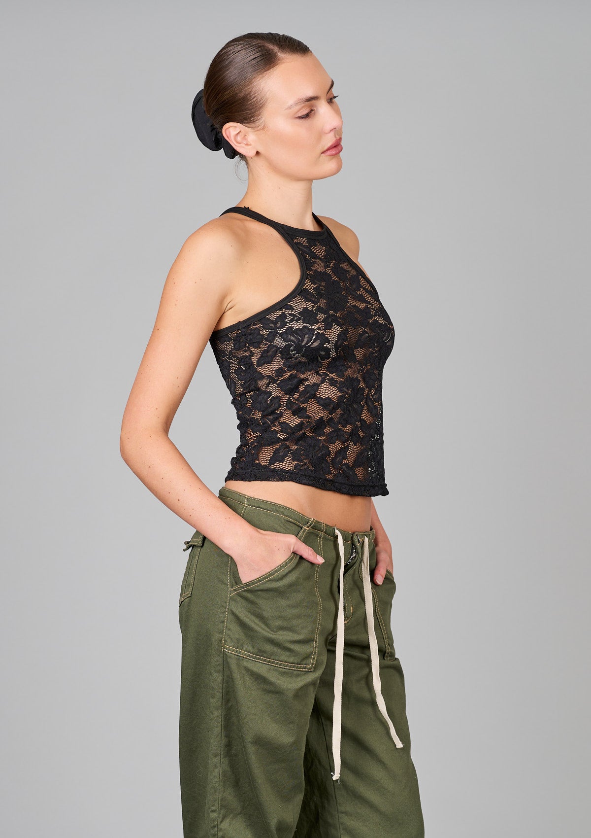 The Good Girl Super Racer Back - Black