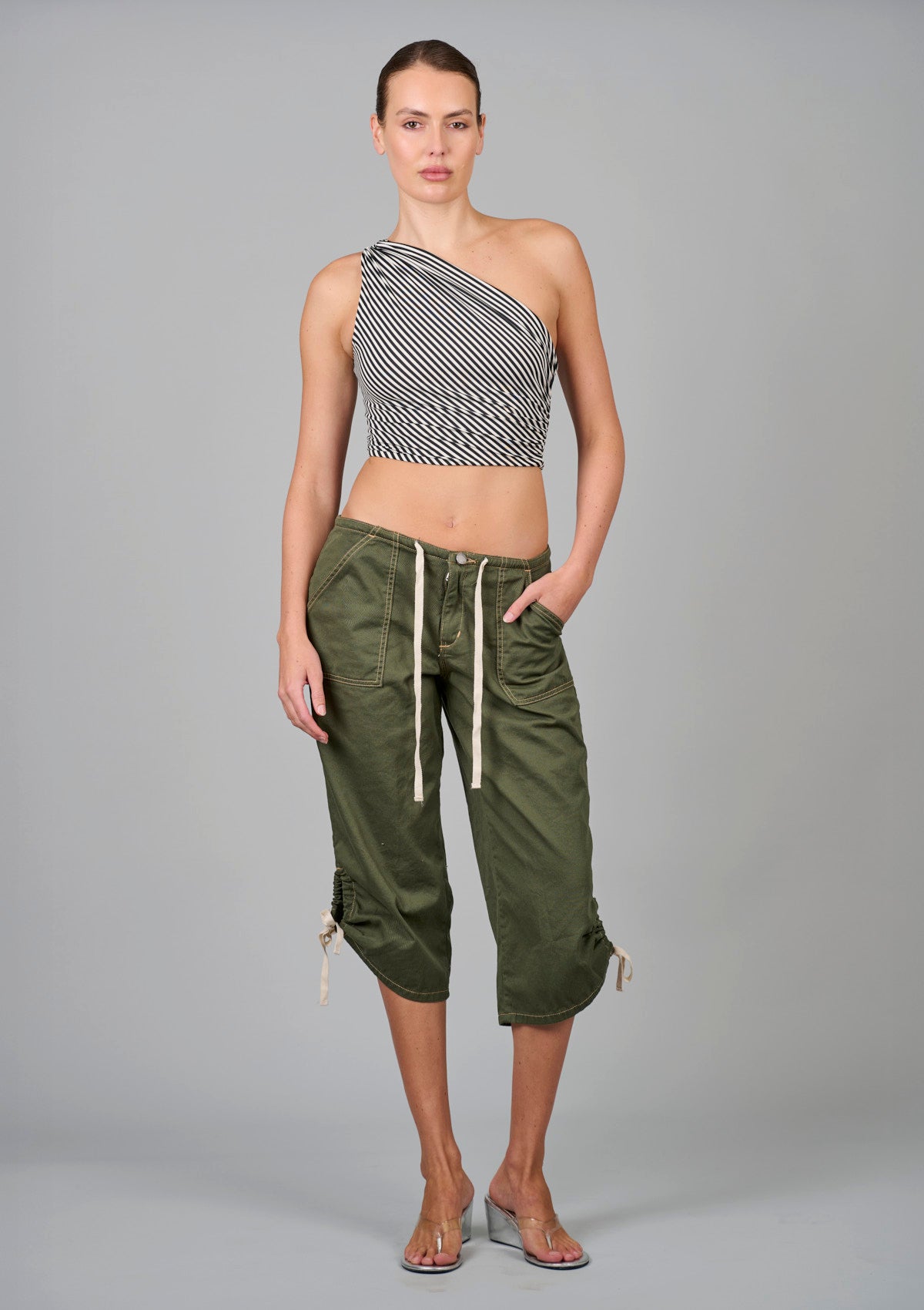Big Bully Capri Drawstring Pant - Olive