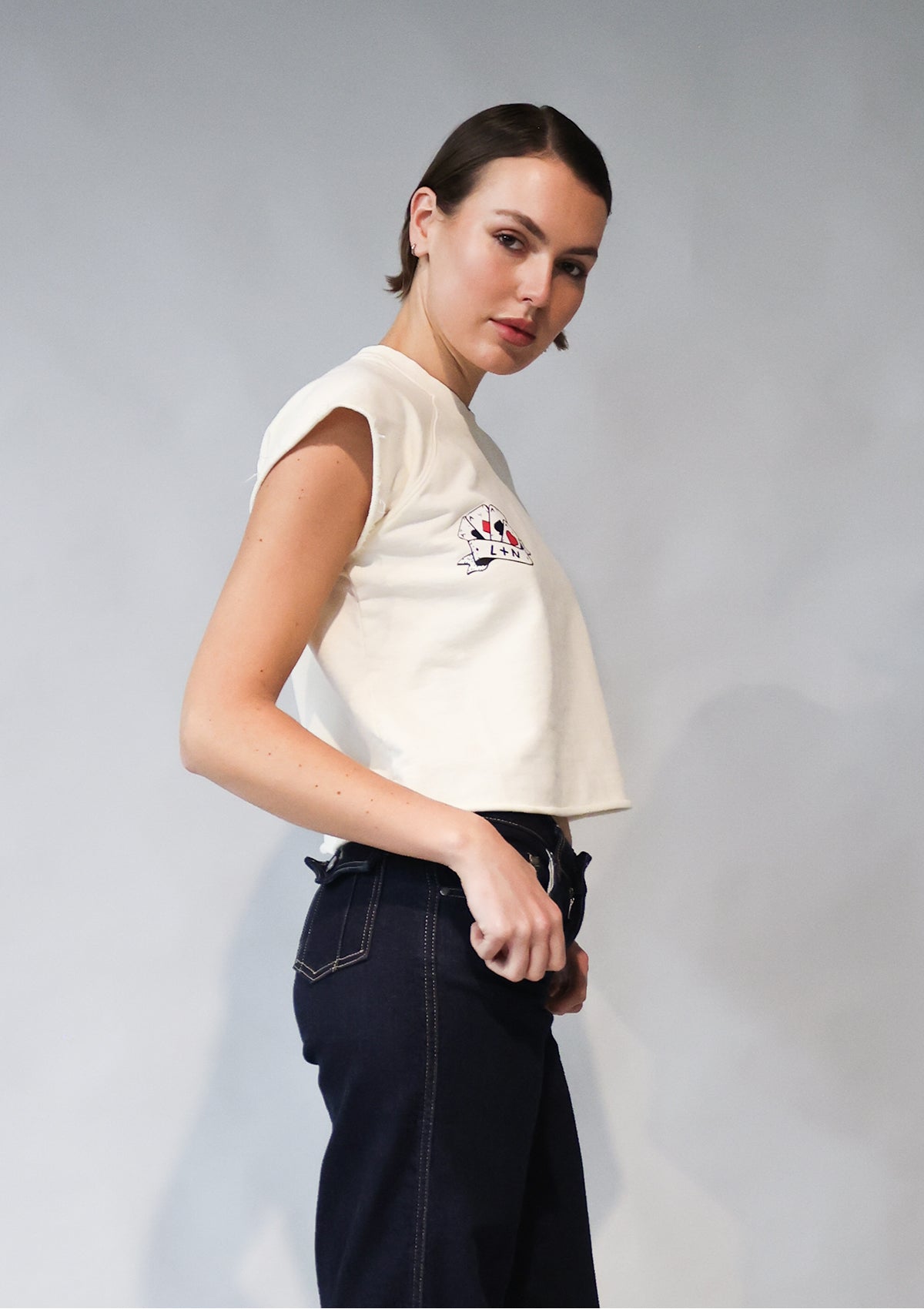 Ace of Spade Cropped Raglan Sweat