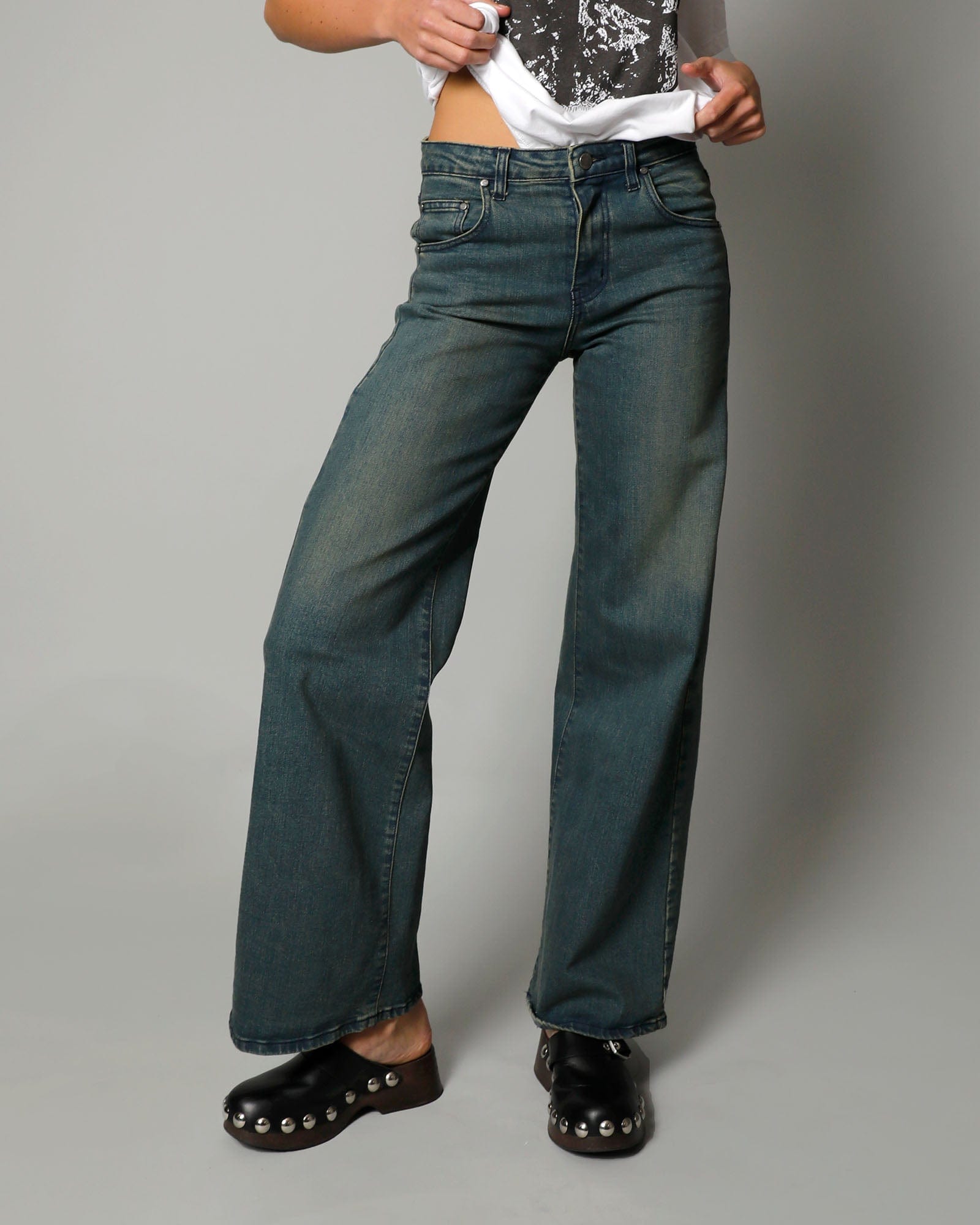 Kate Wide Leg Jean - Rubble Wash