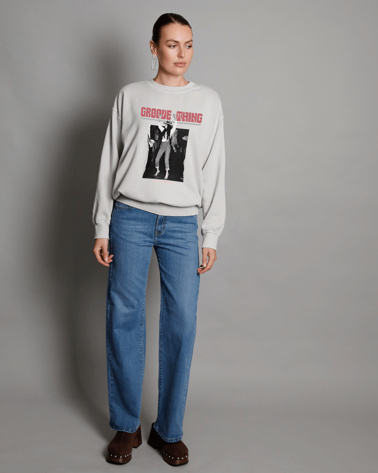 GROOVE THING Pale Grey Sweat