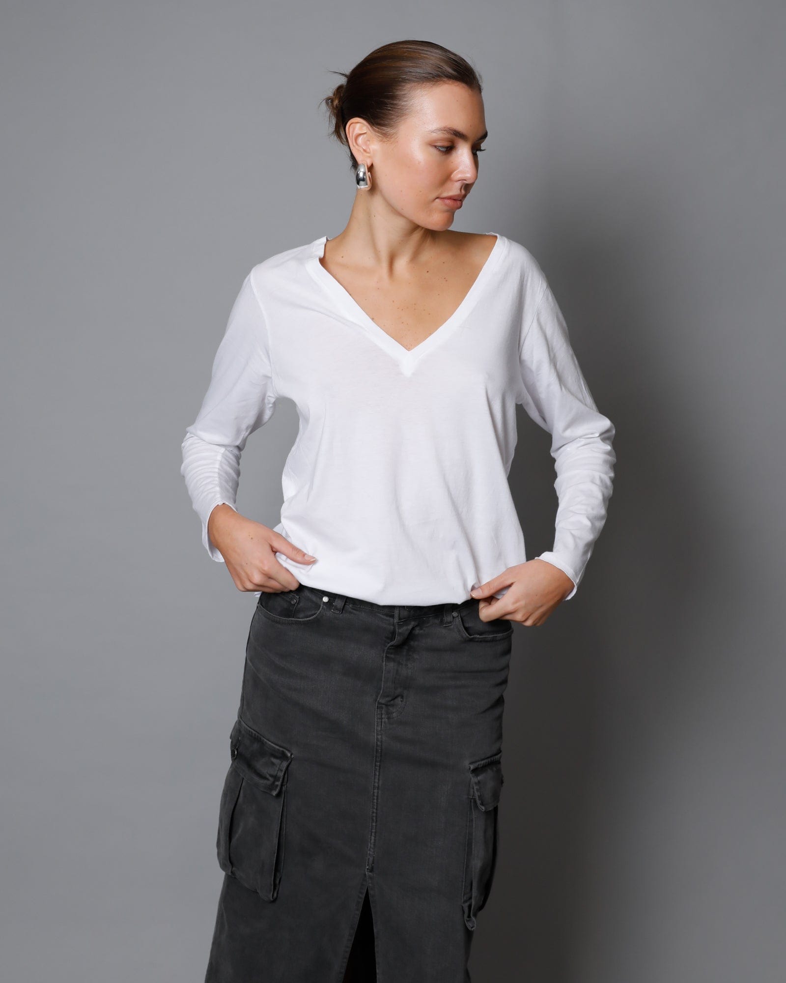 Jessie Long Sleeve Top - White