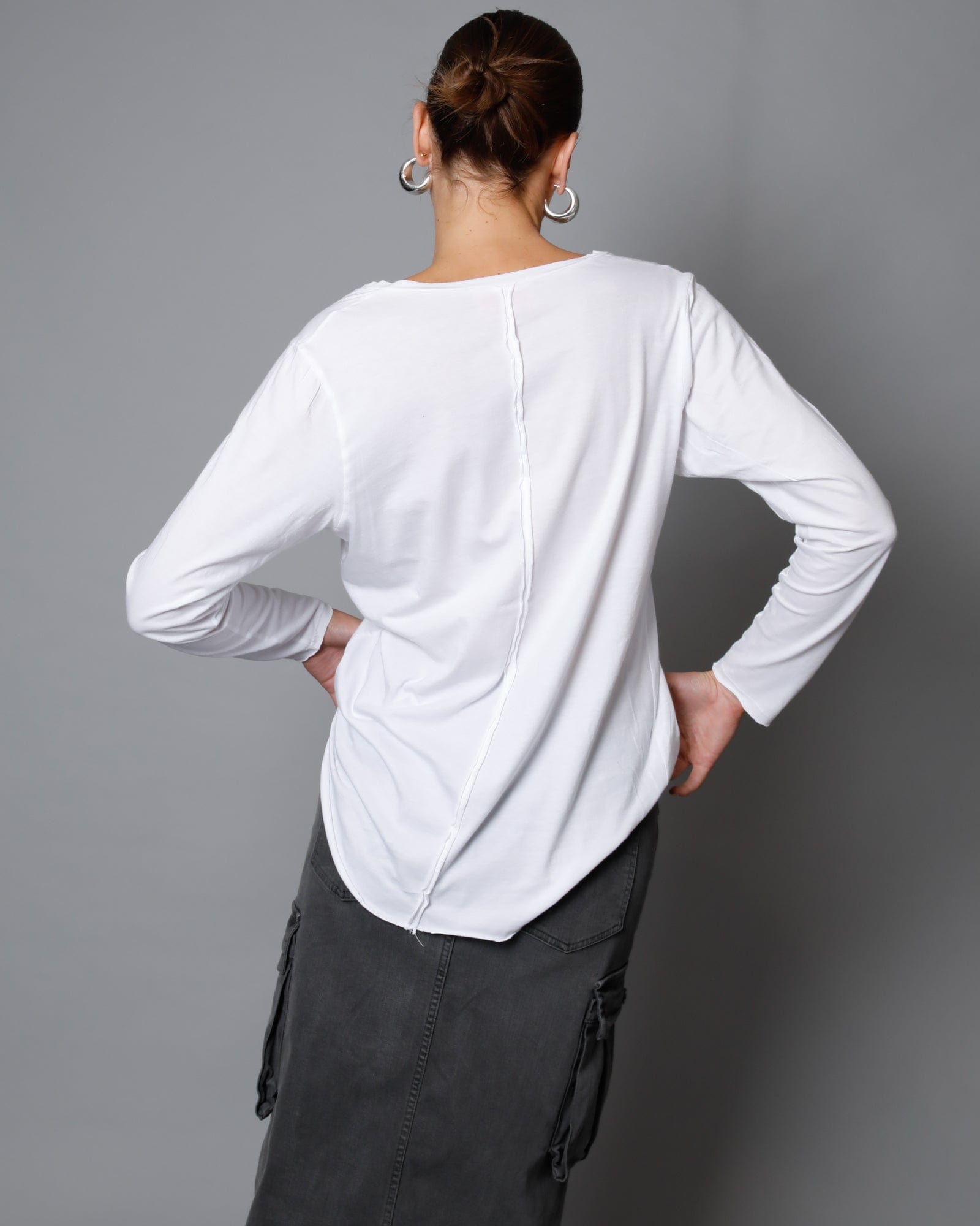 Jessie Long Sleeve Top - White
