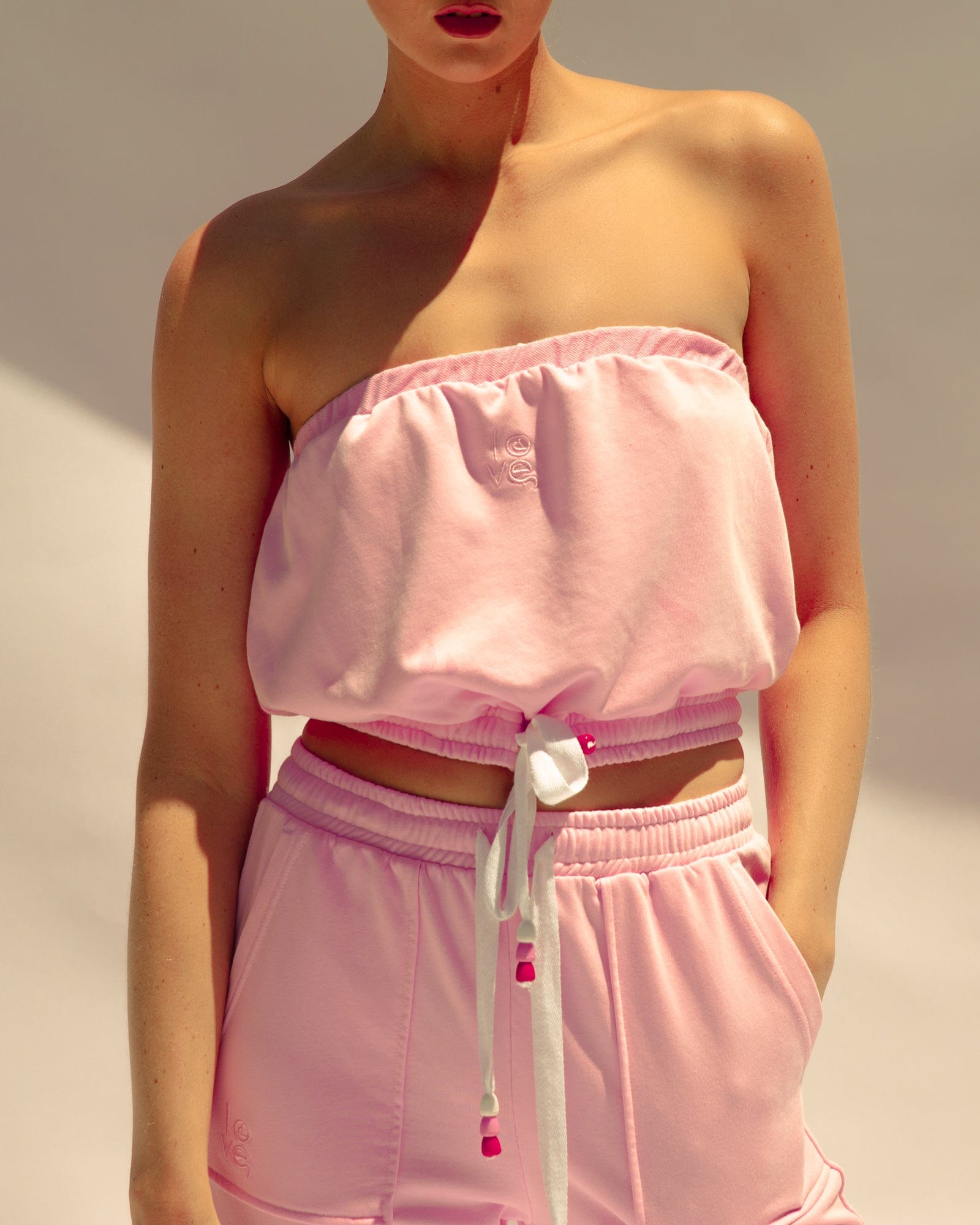 Deuce Terry Boob Tube - Pink