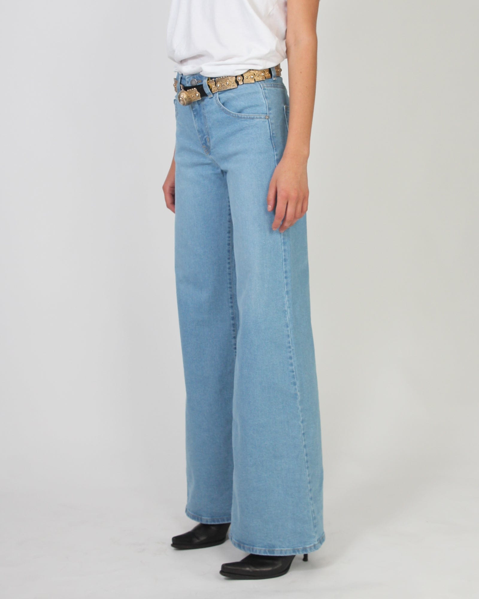 Kate Wide Leg Jean - Pale Wash