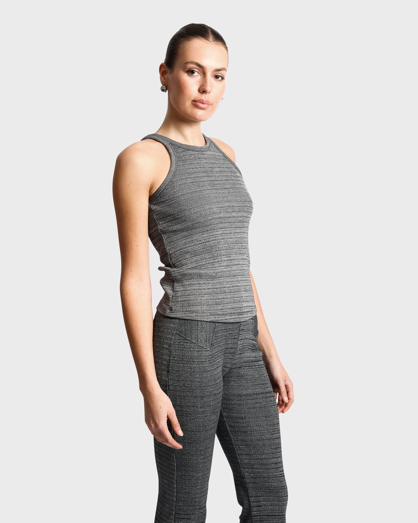 Heart Racer Singlet - Coal Black