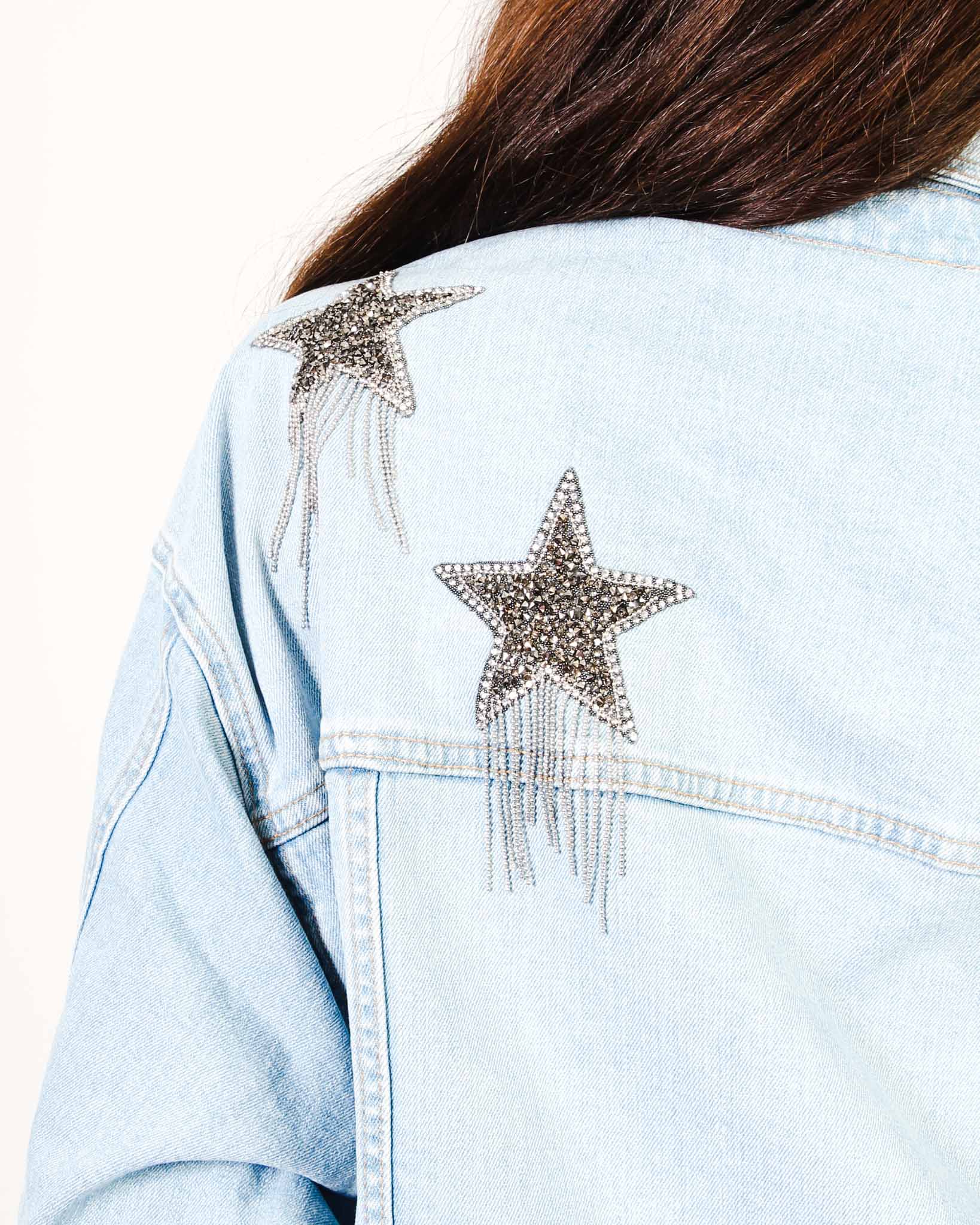 Showgirl Silver Star Denim Jacket