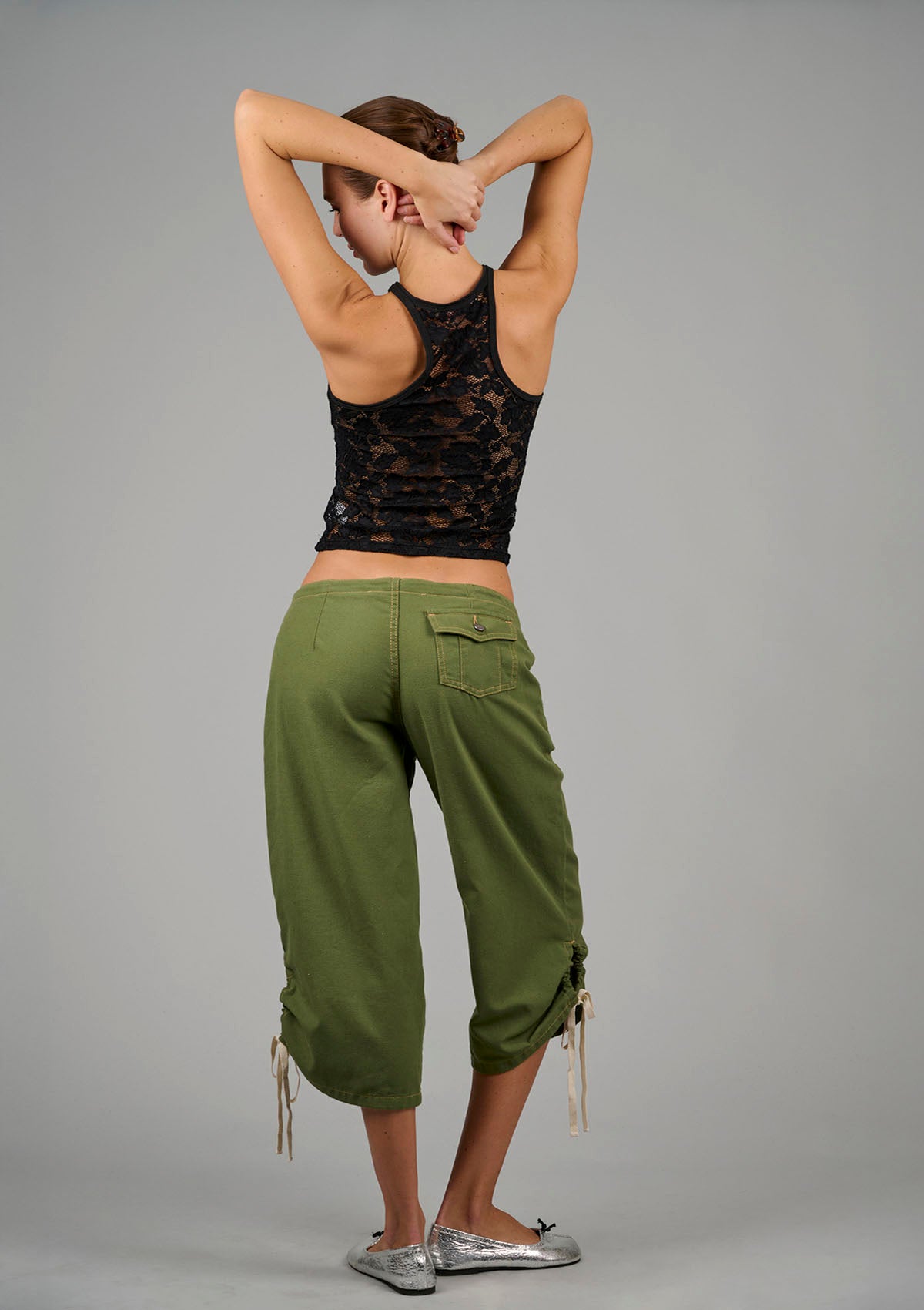 Big Bully Capri Drawstring Pant - Olive