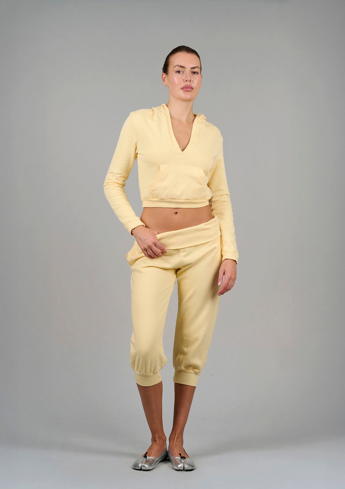 ‘Weekender’ Capri Track Pant - Lemon Yellow
