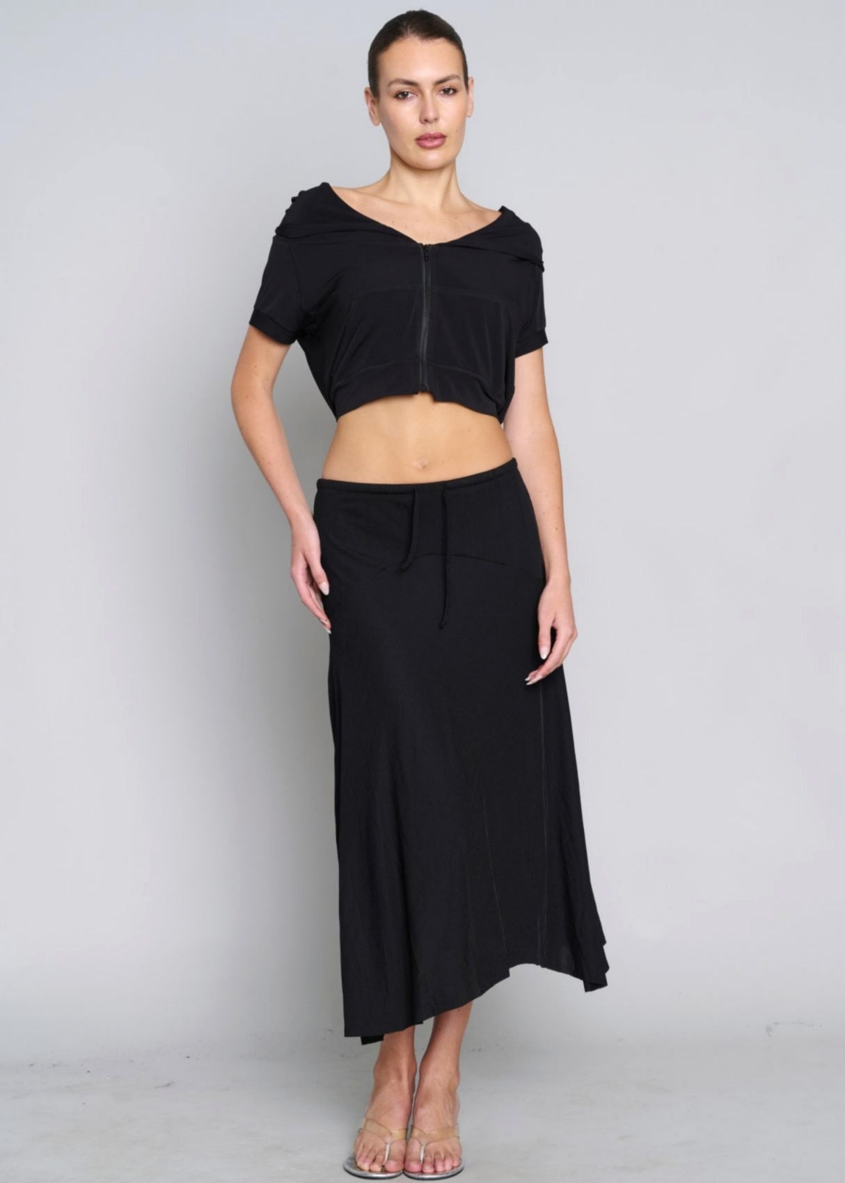Alexa Asymmetrical Skirt - Black