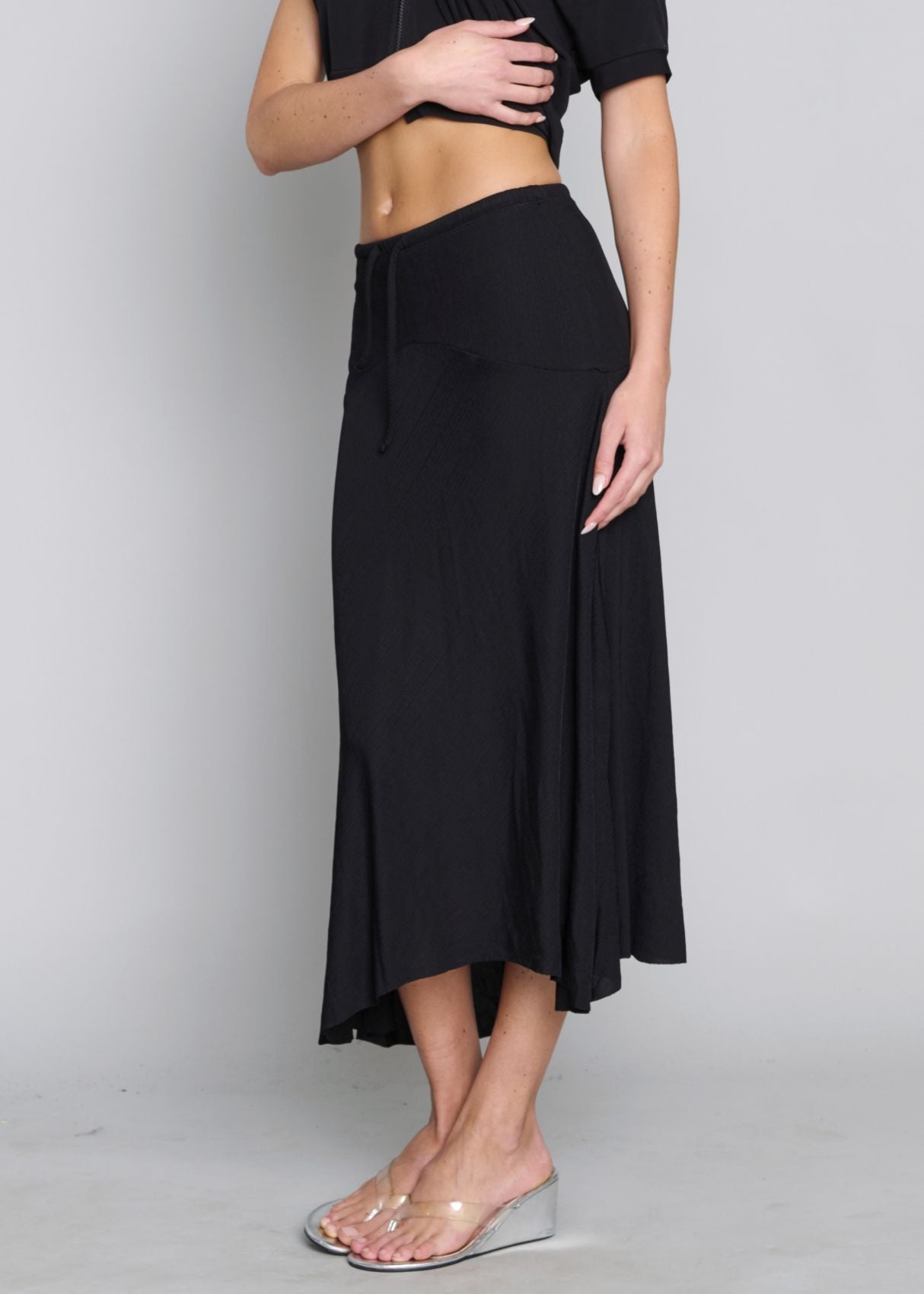 Alexa Asymmetrical Skirt - Black