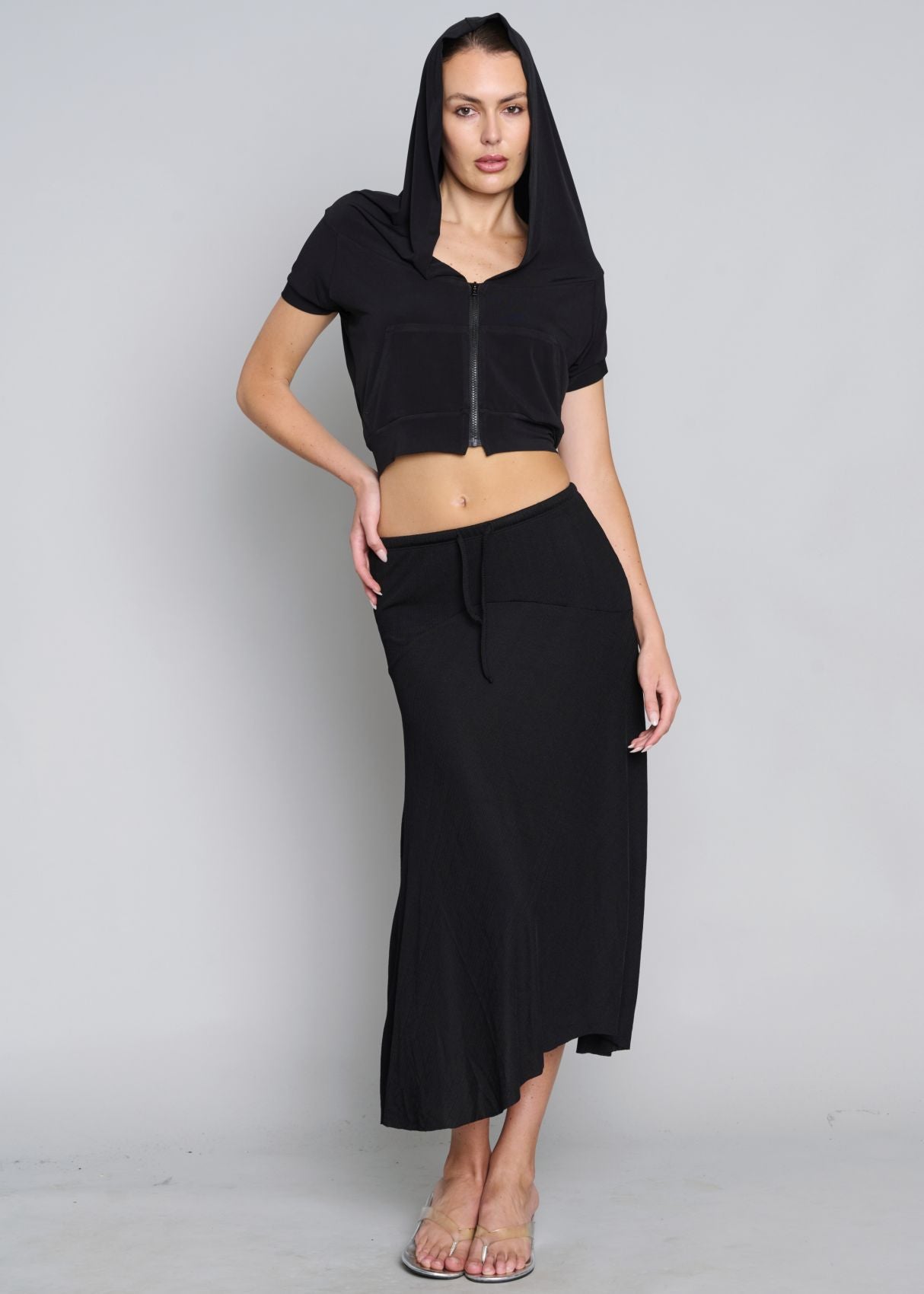 Alexa Asymmetrical Skirt - Black