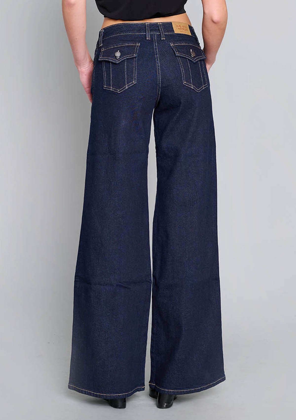 Bob Super Wide Jean - Dark Ink Wash