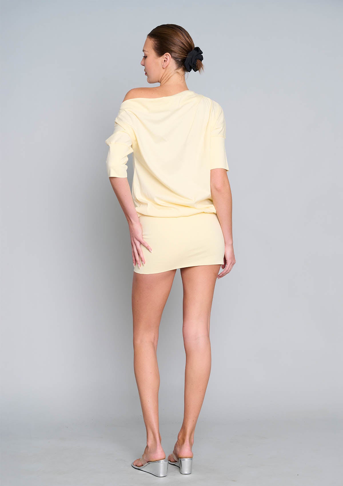 Gabby Ballet Tee Dress - Lemon Yellow